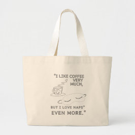 IK HOU ERG VAN KOFFIE GROTE TOTE BAG