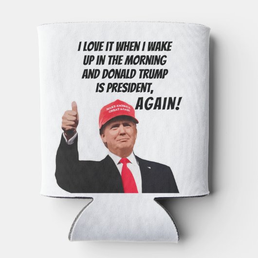 Ik hou ervan als Donald Trump weer grappig Preside Blikjeskoeler (Achterkant)