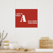 Ik hou ervan als een plan samenkomt poster (Keuken)