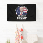 Ik hou ervan als ik wakker word en Donald Trump mi Spandoek (Insitu)
