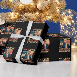 Ik hou ervan als ik wakker word en Trump is presid Cadeaupapier