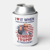 Ik hou ervan als ik wakker word en Trump President Blikjeskoeler (Blikje Voorkant)