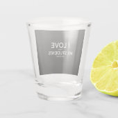 Ik hou ervan als mijn studenten stoppen met praten shot glas (Achterkant)