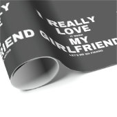 Ik hou ervan als mijn Vriendin me Vist Cadeaupapier (Rol Hoek)