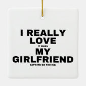 Ik hou ervan als mijn Vriendin me Vist Keramisch Ornament (Achterkant)