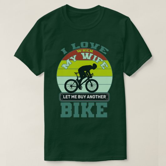 ik hou ervan als mijn vrouw me een andere fiets la t-shirt (Design voorkant)