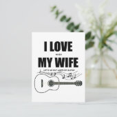 Ik hou ervan als mijn vrouw me een andere gitaar l briefkaart (Staand voorkant)