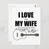Ik hou ervan als mijn vrouw me een andere gitaar l briefkaart (Voorkant / Achterkant)
