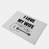 Ik hou ervan als mijn vrouw me een andere gitaar l deurmat (Schuin)