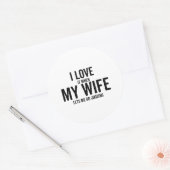 Ik hou ervan als mijn vrouw me laat joggen ronde sticker (Envelop)