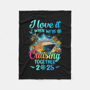 Ik hou ervan als we samen cruisen Familie Cruise Fleece Deken