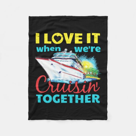 Ik hou ervan als we samen cruisen fleece deken (Voorkant)