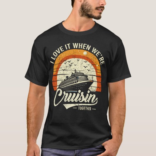 Ik hou ervan als we samen cruisen, grappige roman t-shirt (Voorkant)