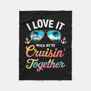 Ik hou ervan als we samen cruisen T-shirt Familie Fleece Deken