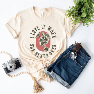 Ik hou ervan als ze ombuigt - Fisherman Design T-shirt