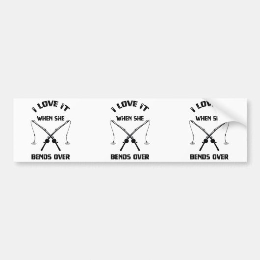 Ik hou ervan als ze over de brug komt - grappige v bumpersticker (Voorkant)