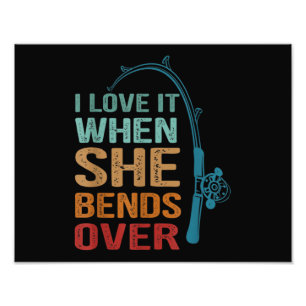 Ik hou ervan als ze over haar heen gaat, grappig V Foto Afdruk