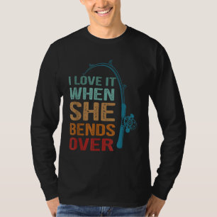 Ik hou ervan als ze over haar heen gaat, grappig V T-shirt