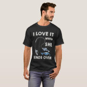 Ik hou ervan als ze over Vissen poolangler buigt T-shirt (Voorkant volledig)