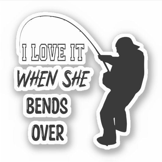 Ik hou ervan als ze over Vist Sticker (Voorkant)