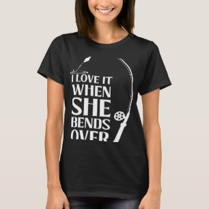 Ik hou ervan als ze zich buigt over het zout water t-shirt