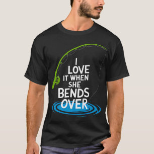 Ik hou ervan als ze zich grappig over de vissen bu t-shirt