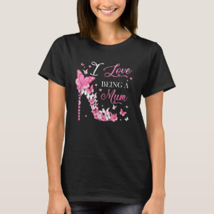 Ik hou ervan dat ik mum hiel Butterflies moeder's  T-shirt