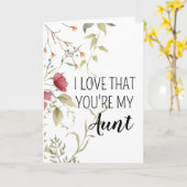 Ik hou ervan dat jij mijn tante bent bloemengesche kaart (Gele Bloem)