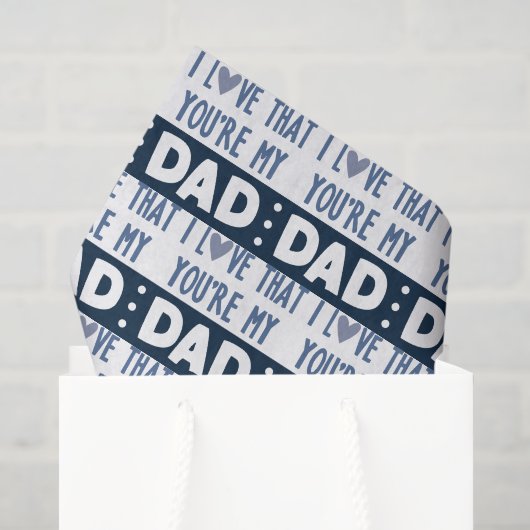 Ik hou ervan dat jouw mijn Vader Vaderdag feest ti Tissuepapier (Cadeauzakje)