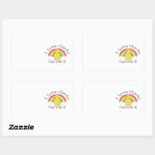 Ik hou ervan dat meiden ermee omgaan rechthoekige sticker (Vel)