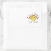 Ik hou ervan dat meiden ermee omgaan rechthoekige sticker (Tas)