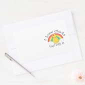 Ik hou ervan dat meiden ermee omgaan rechthoekige sticker (Envelop)