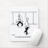 Ik hou ervan een bouwinspecteur te zijn muismat (Met muis)