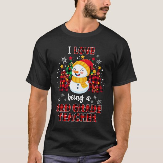Ik hou ervan een derde docent-docent-docent te zij t-shirt (Voorkant)