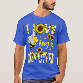 Ik hou ervan een godmoeder-zonnebloem-Moederdag te T-shirt