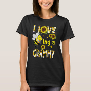 Ik hou ervan een Grammy Sunflower Bee Moederdag te T-shirt