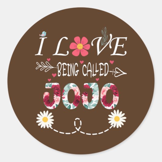 Ik hou ervan een Jojo te zijn die ik graag Jojo no Ronde Sticker (Voorkant)