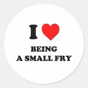 Ik hou ervan een kleine Fry te zijn Ronde Sticker