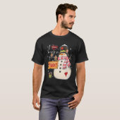 Ik hou ervan een Mammy Snowman Funny Family Christ T-shirt (Voorkant volledig)