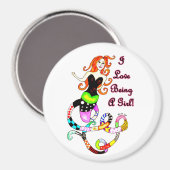 "Ik hou ervan een meisje te zijn" Zeemeermin Magneet (Voorkant / Achterkant)