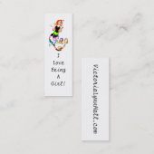 Ik hou ervan een meisjeskaartje te zijn mini visitekaartje (Voorkant / Achterkant)