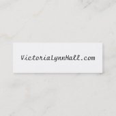 Ik hou ervan een meisjeskaartje te zijn mini visitekaartje (Achterkant)