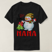 Ik hou ervan een Nana Xmas Snowman Scarf Kerstmis  T-shirt (Design voorkant)