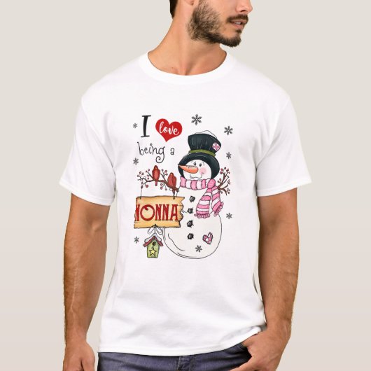 Ik hou ervan een non-Snowman kerstfeest te zijn T-shirt (Voorkant)