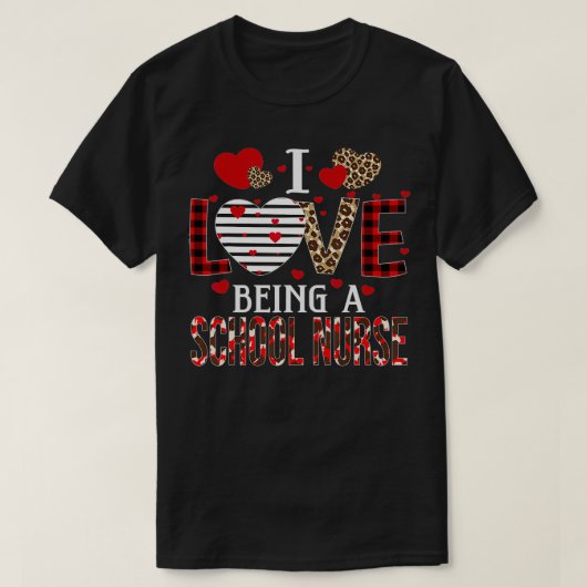 Ik hou ervan een school te zijn met rode speldenha t-shirt (Design voorkant)
