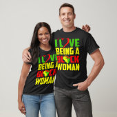 Ik hou ervan een zwarte Afrikaanse Afro Woma te zi T-shirt (Unisex)