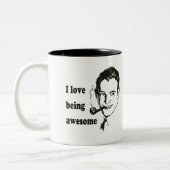 Ik hou ervan Geweldige te zijn Tweekleurige Koffiemok (Links)