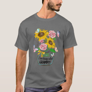 Ik hou ervan Grammy Life Flower Art Mothers te noe T-shirt