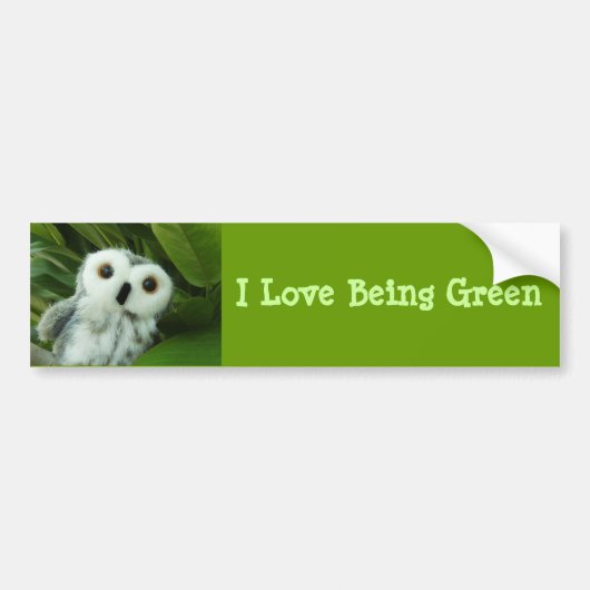 Ik hou ervan groen te zijn bumpersticker (Voorkant)