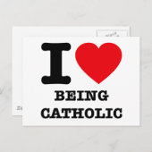 Ik hou ervan katholiek te zijn briefkaart (Voorkant / Achterkant)